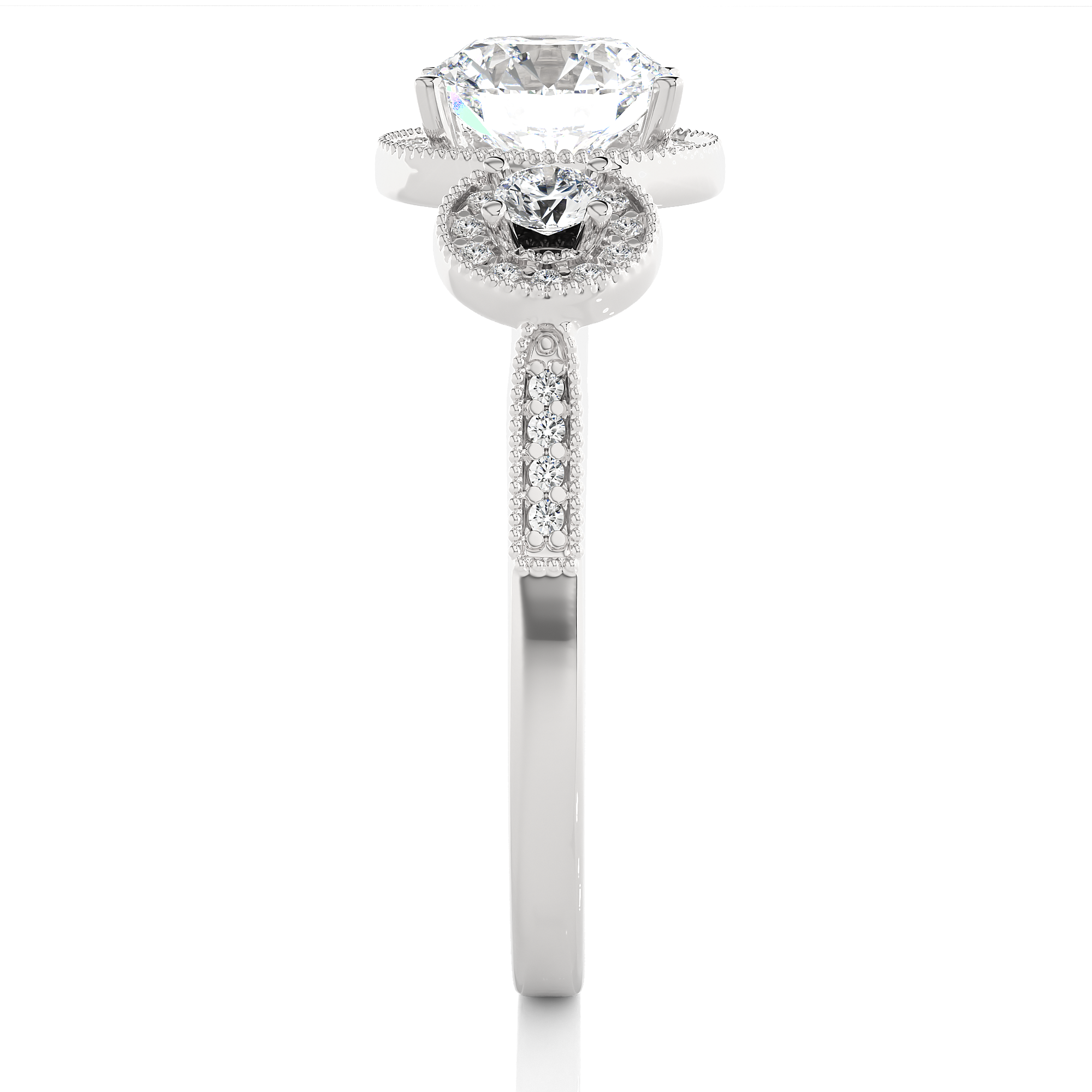 1.43 Carat H Color VS1 Clarity Diamond Studded Natural Diamond Ring.